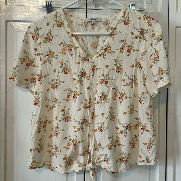 Madewell cropped floral blouse - Size S - Picture 1 of 10